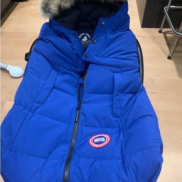 Canada Goose Fawn Bunting. Baby car seat cover. Pacific Blue. Like New. - Picture 4 of 8